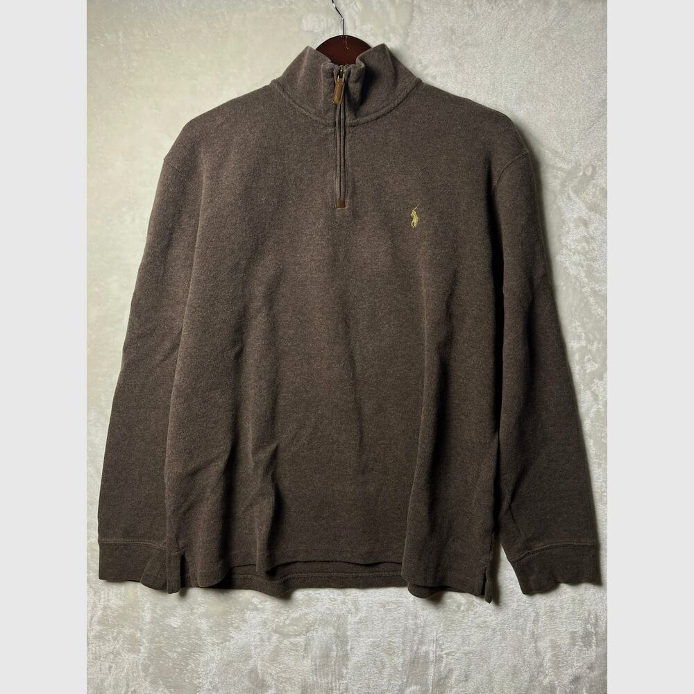 Vintage Ralph Lauren Polo 90’s 1/4 Zip Men's XL Soft Quarter Zip Matcha Latte